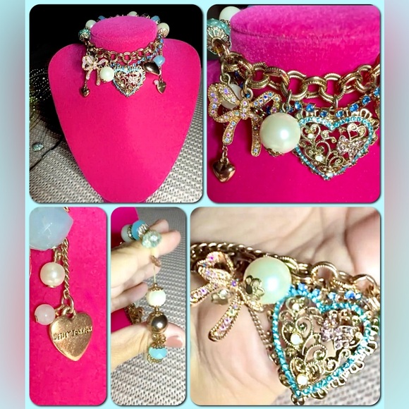 BETSEY JOHNSON BUNDLE purse Wallet Bracelet Necklace Bag charm Umbrella Shawl - Picture 8 of 17